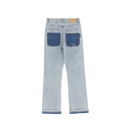 Blue Star Print Cargo Jeans