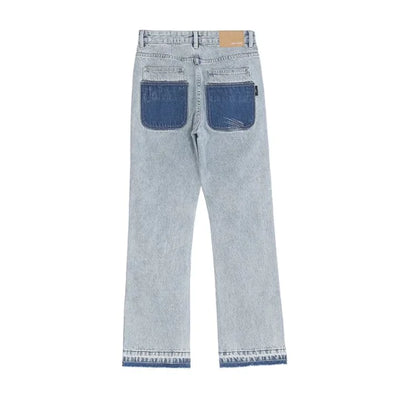 Blue Star Print Cargo Jeans